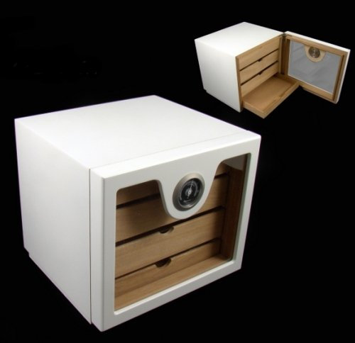 Lifestyle-Ambiente Sonderangebot Humidorschrank Weiss
