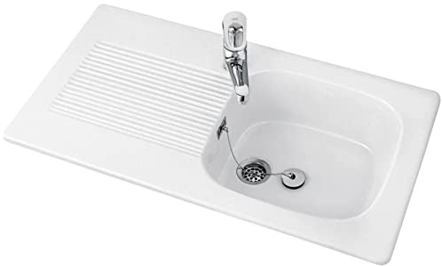 Evier avec 1 cuve VILLEROY ET BOCH Tudor blanc 92 x 51 cm