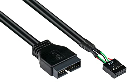 Alcasa 5021-PST1 cavo di interfaccia e adattatore USB 3.0 USB 2.0 Nero, Blu