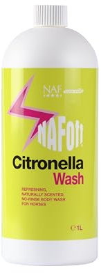 NAF Off Citronella Wash 1L – Refreshing No-Rinse Body Wash for Horses – With Natural Citronella Oil – Ideal After Exercise or Hot Weather – Summer Grooming Essential