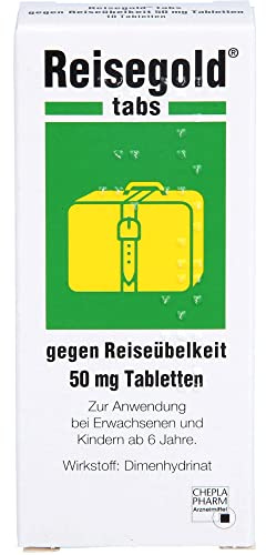 Reisegold tabs Tabletten gegen Reiseübelkeit, 10 St. Tabletten
