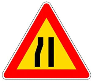 CARTELLO STRADALE STRETTOIA ASIMMETRICA SX 3G EAN: 8012947689820