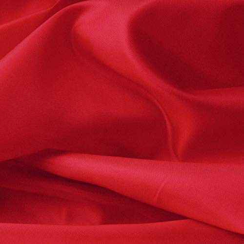 Seidentaft - Stoff Meterware - 27 Farben - Taft - Futterstoff - Deko (rot)