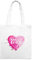 Jutebeutel mit Namen Mia - Motiv Painted Heart - Farbe weiß – Stoffbeutel, Jutesack, Hipster, Beutel