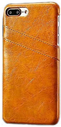 Sleeve für Apple iPhone 7 Plus/8 Plus 5.5 Zoll Hülle mit 2 Kartenfächern Hardcase in Leder-Optik Soft Touch Handy Case