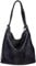 Caspar 2in1 Große Leder Rucksack Schultertasche XL Elegante Damen Handtasche - PREMIUM LINE - Modell No.786 - Made in Italy, Farbe:dunkelblau, Accessoires:One Size