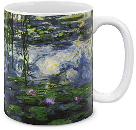 MUGBREW Classic Art Claude Monet Water Lilies Ceramic Coffee Mug Tea Cup, 11 OZ