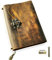 ScrodCat Leder-Tagebuch Schreib-Notizbuch, 19 x 14 cm, nachfüllbare Seiten, blanko Papier – Antikes handgefertigtes Leder-Bind, tägliches Notizblock, Reisetagebuch und Schlossbuch (linkes Pferd)