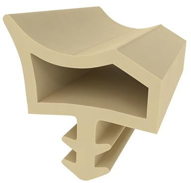 Türdichtung für Holztüren – Beige - 5 Meter - 12 mm Falzbreite - 4 mm Nutbreite - Gummidichtung - Holzzargendichtung - Zugluft- & Schallschutz
