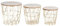 3er Set Beistelltisch Metall Metallkorb Drahtkorb Gold Couchtisch Deckel Aufbewahrung Design Deko Tisch