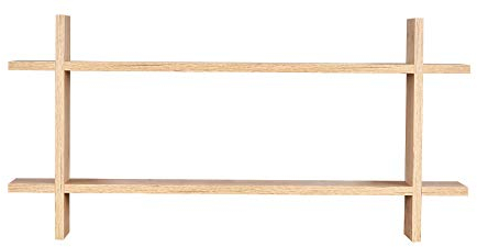levandeo Regal BxH 98x48cm Holz Steckregal Wildeiche Wandregal Bücherregal Ablage Deko Holzregal Einrichtung