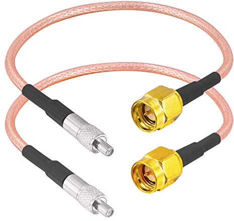 Boobrie 2x Cavo TS9 Femmina a SMA Maschio RG316 15cm - Schermatura 95% + Basso Dissipamento - Per Modem Wireless (4G/5G), Home Automation, GSM/3G Router
