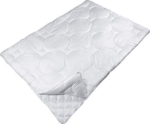 Erwin Müller Vier-Jahreszeiten-Bett Donau Trevira-Hohlfaser Weiss Größe 200x200 cm