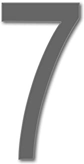 JustHouseSigns House Number 7 ARIAL Door Numbers in 3 Sizes (15, 20, 25cm / 5.9, 7.8, 9.8in) Modern Floating House Number Acrylic incl. Fixings, Colour:Anthracite, Size:20cm / 7.9'' / 200mm