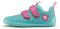 Affenzahn Barfußschuh Knit Happy mit Klettverschluss, Vegan, rutschfest, Flexibel, Reflektierend, besonders leicht in Größe 21-32 Eule - Türkis