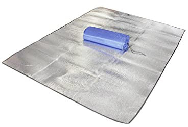 YiYYPT Alu Isomatte Schlafmatte für Camping 200x100cm/200x150cm/200x200cm/300x300cm Aluminium Foil Isomatte Schaummatten Isoliermatte Isolierdecke Faltbare Zeltmatte mit Tasche (300 * 300cm)