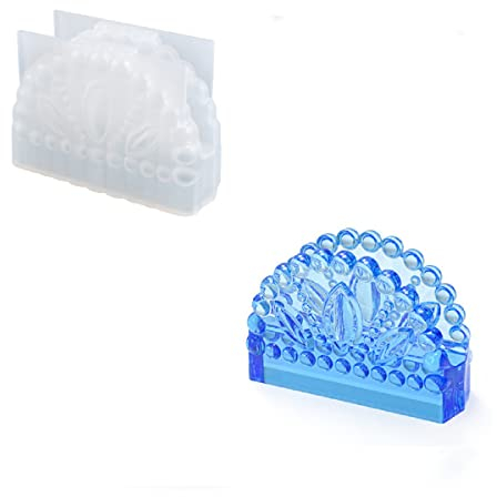 Yalulu Serviettenständer Harz Formen Silikonform, Serviettenhalter DIY Silikonformen, Papierserviettenhalter Epoxidharz Formen, Tissue Rack Gießformen (13.6x5.5x9.2cm)