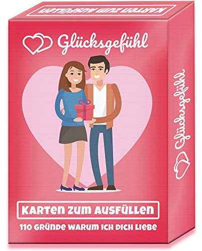 Glücksgefühl - Karten zum Ausfüllen für Paare - Paar-Spiel für eine wunderbare gemeinsame Zeit - Geschenk für Sie und Ihn (110 Karten, Liebesbotschaften)