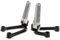 TOTMOX Support de pédale arrière universel pour moto de cross-country VTT avec trou central de 7 cm, remplacement du support de pédale de repose-pieds de passager arrière antidérapant