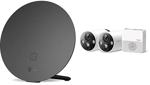 Telekom Speed Home WLAN schwarz + TP-Link Tapo C420S2 Überwachungskamera Aussen