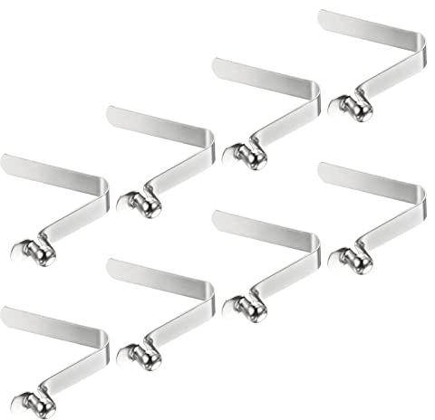 PATIKIL 8.3x7mm Kayak Paddle Snaps, 8 Pack Pole Push Button Spring Clips Steel Hollow Button Locking Tube Single Pin for Camping Awning Tent Pole
