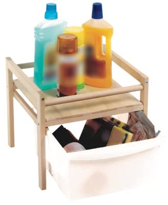 Mottiwood Waschbeckenunterschrank, Kommode mit 1 Einlegeboden, Maße 34 x 36 x 30 cm, platzsparend, aus Buchenholz, hergestellt in Italien