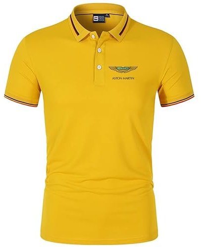 GXEBOPS Golf Poloshirt für Herren As_ton Mar_tin Service Kurzarm T-Shirts Lässiges T-Shirt Poloshirts Hemden/F/M