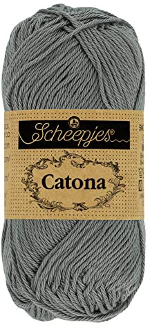 Scheepjes - Scheepjes Catona 242 Metal Grey Yarn - 20x25g