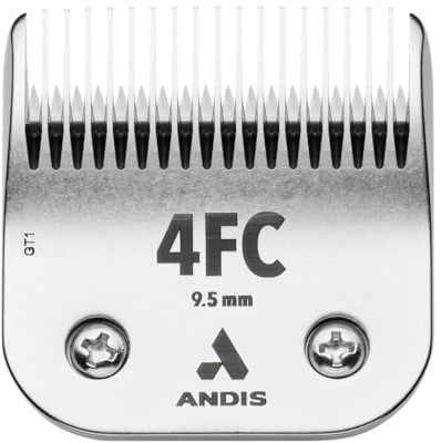Andis 72615 UltraEdge kohlenstoffverstärkte Tierscherklinge aus Stahl, Größe 4FC, 3/8-Zoll-Schnittlänge