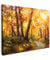 MuchoWow© Leinwand 80x60 cm Deko Schlafzimmer Aesthetic Leinwandbilder Wohnzimmer Gemälde Foto Geschenk Living Room Decoration Gemälde - Herbst - Wald - Ölgemälde