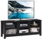 COSTWAY TV Stand for TVs up to 50, Wooden TV Cabinet Media Entertainment Center with Adjustable Shelves & Cable Manage Holes, Modern TV Unit Console Table for Living Room Bedroom (Black)