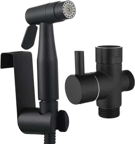 Samnuerly WC-Duschset, WC-Hygiene-Bidet – Handbrause mit Haken, WC-Duschset mit 3-Wege-Ventil – für die persönliche Hygiene und Waschbecken-Toilettenbrause