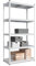 baudim - Metallregal: Flexibles Stahlregal für Lager und Garten, 875 kg 5 Metall-Böden verzinkt, Robustes Steckregal, Platzsparendes Lastenregal für effiziente Organisation,180x90x45 cm