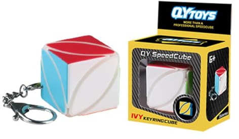 Vdealen Mini Zauberwürfel Schlüsselanhänger Speed Cube Key Ring Zauberwürfel Original 30mm, Schlüsselanhänger Magic Würfel für Kindergeparty Spielzeug Geschenke für Kinder Teenager Erwachsene(Ivy)