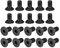 sourcing map Lot de 20 vis à métaux antivol Torx M8 à tête plate 1,25 x 16 mm, alliage d'acier de qualité 10,9, tête fraisée, filetage complet, finition oxyde noir