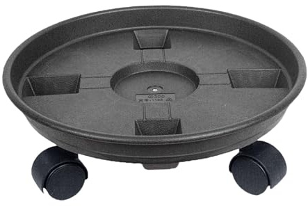 Fenteer Support Rond pour Plantes roulantes en Pot avec roulettes, Rouleau de Soucoupe pour Plantes Polyvalent pour la Maison et Le Jardin, 40CM