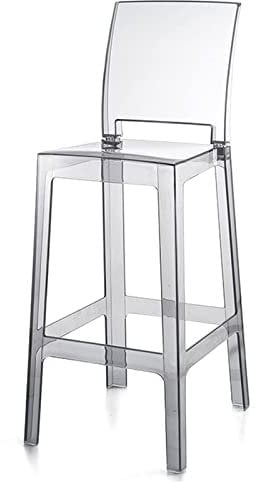 Genérico hecesTaburetes de Bar Individuales con Respaldo Muebles de Cristal Transparente diseño Moderno taburetes de Bar Altos ergonómicos y aerodinámicos para Barra de Bar Cocina y hogar (3 Col