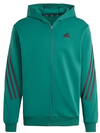 adidas Men's Veste à Capuche entièrement zippée 3 Bandes Future Icons