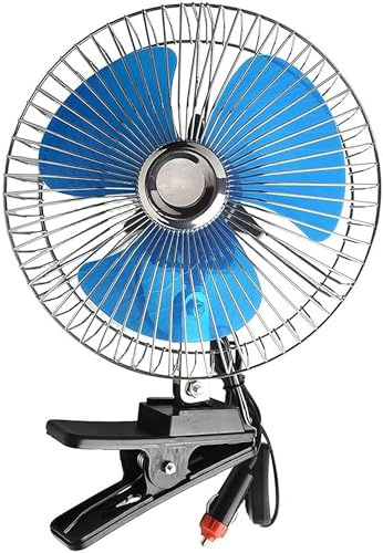 Starker Wind Metall Auto Ventilator mit Schüttelkopf, geeignet für 12V und 24V LKW (6 Zoll 24V)