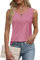 MOLERANI Débardeur Femme Gilet sans Manches décontracté Découpe col en V Loose Up Spaghetti Strap Top Rose L
