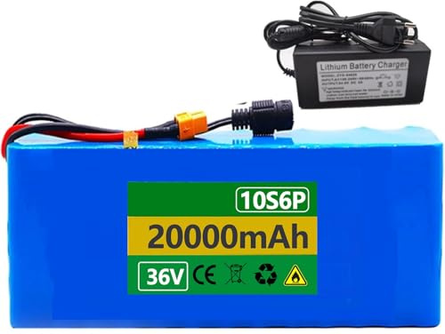36V 8AH 10AH 15AH 25AH E-Bike Akku,Elektrofahrrad-Akku 36V High Power Lithium-Batterie Pack 36V Elektrische Fahrrad wasserdichter PVC-Akku für 200W 500W 750W 800W Motor 36V 20AH,XT60