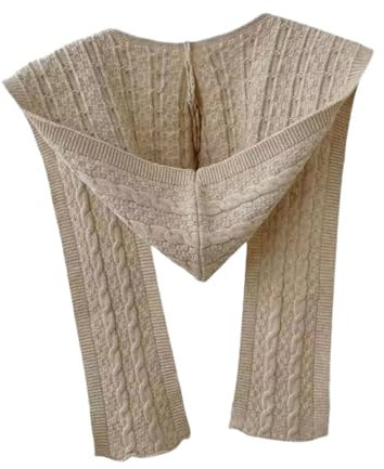 rockible Schal mit Kapuze, 2-in-1, lässiger Kapuzenschal für Damen, Outdoor, Herbst, Herren, Winter, Khaki