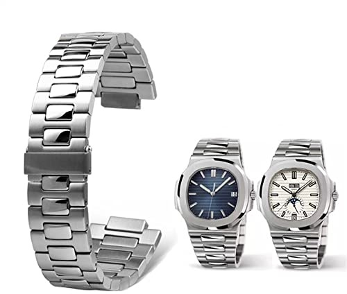 Clouism 316L Edelstahl-Armband für Patek Philippe Nautilus 5711/5726 Uhr, konvexes Herrenarmband aus massivem Stahl, Zubehör, 25 mm