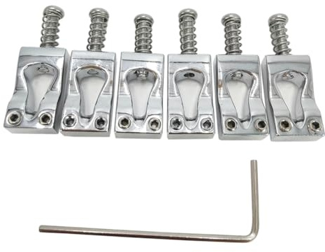 Lbvzxkad 10.8mm Electric Guitar Gourd Bridge Electric Guitar Gourd Bridge Brass Bridge Saddle Brass Bridge Vibrato Bridge Saddle Vibrato Bridge 6-String Guitar Saddle Silver