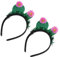 2 Stück Kaktus Kostüm Kaktus Kostüm Stirnband Cute Cactus Costume Accessory Cute Cactus Costume Accessory for Women Kaktus Kostüm Damen Kaktus Haarreif Haarreif Kaktus Tropischer Haarschmuck