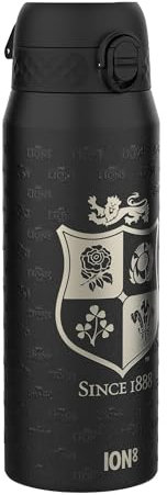 British & Irish Lions Rugby x ION8 Sports Thermal Water Bottle with Removable Straw, 750ml/24oz, Leak-Proof Vacuum Insulated Drinking Bottle, Rugby's Greatest Journey Design