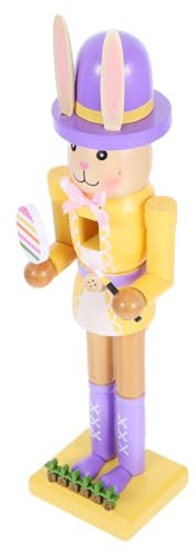 Alipis Holz Nussknacker Figur Osterhase Für Dekoration Nussknackermöbel Tisch-nussknacker Für Ostern Frühlingsstimmung