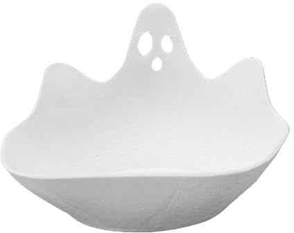 Halloween Ghost Plates - Serving Trays | Paper Bowls For Chips | Large Serving Design | Halloween Tableware Set For Outdoors | Table Decorations