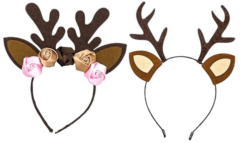 TOVINANNA Geweih-haarband mit Weihnachtskopfschmuck für Party-kopfschmuck Weihnachtshaarbänder für Tanzpartys und Kostümpartys Hübsche Haarbänder für Erwachsene und Junge Zufällige Farbe