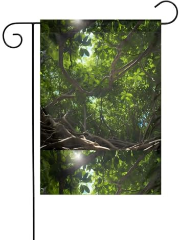 BROLEO Stampa di foglie di palma da giardino, decorazione per cortile esterno, 30,5 x 45,7 cm